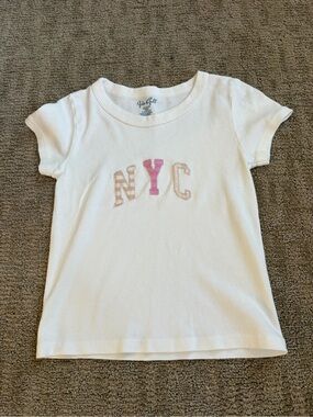 Brandy Melville Rare NYC White Crop Top OS